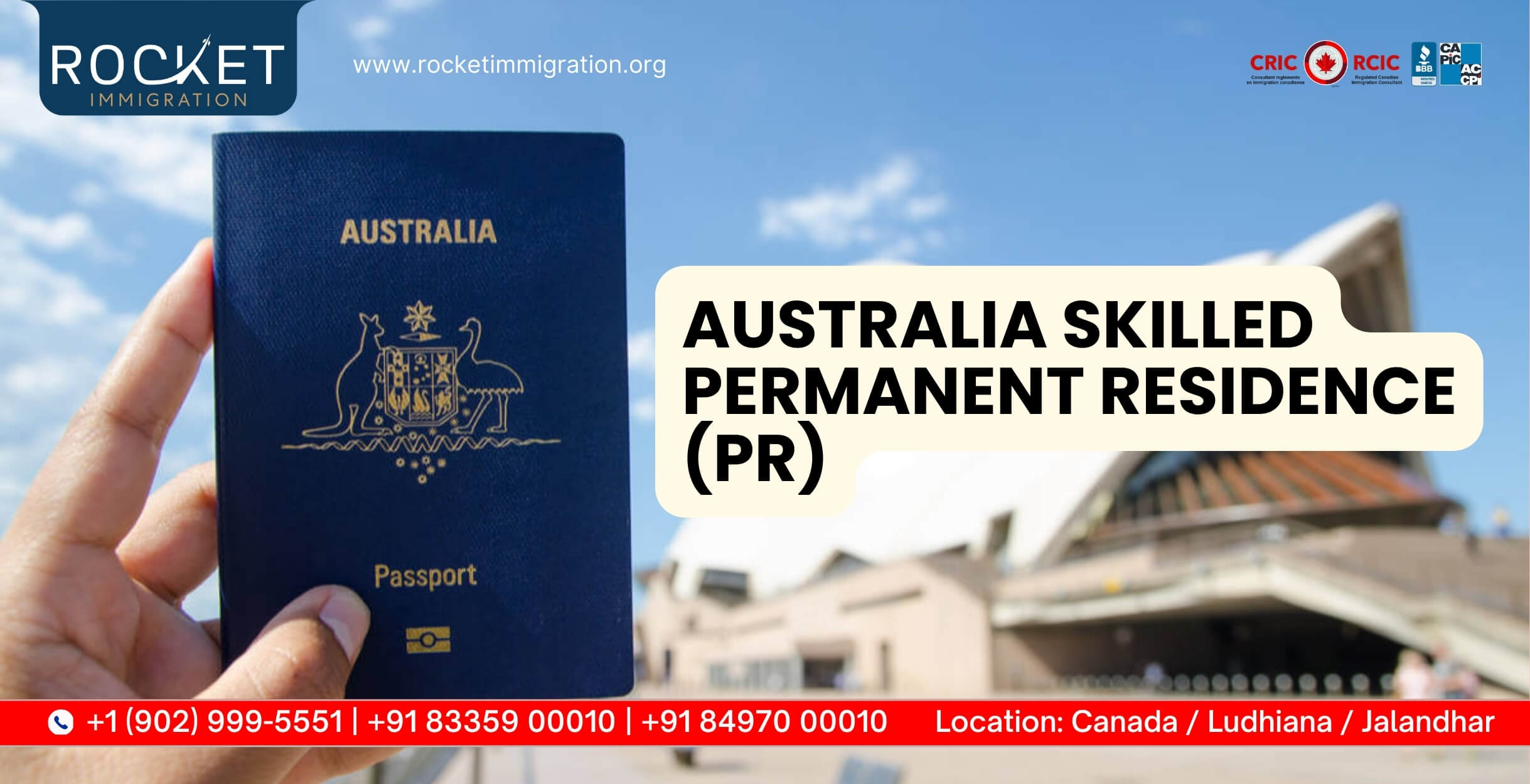 Australia Skilled PR & State Nomination consultant in Ludhiana and Jalandhar Punjab India by Rocket Immigration