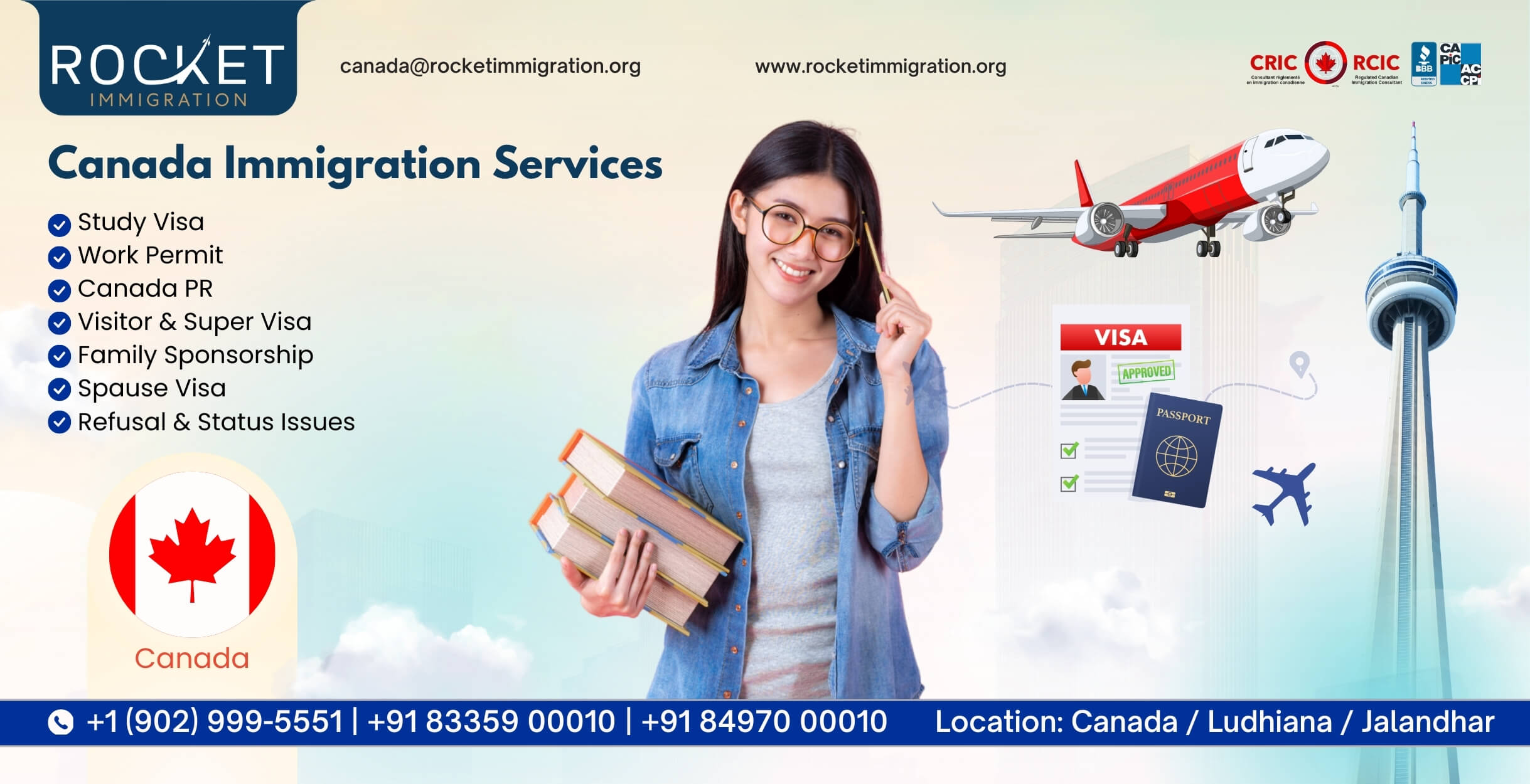 Canada immigration services in Ludhiana and Jalandhar Punjab by Rocket Immigration Inc